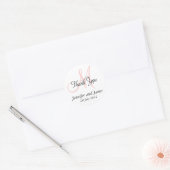Merci Mariage Faveur Stickers Monogramme rose (Enveloppe)