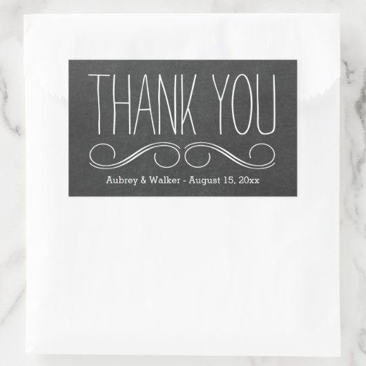 Merci Mariage Favoriser les stickers tableau noir (Sac)