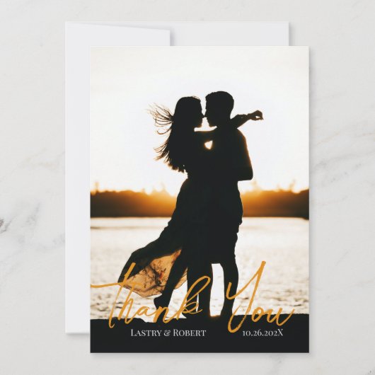 Merci Mariage Flat Carte de remerciements (Devant)