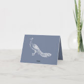 Merci Mariage fleuri bleu pâle (Dos)