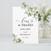 Merci Mariage floral élégant à Lily blanche (Debout devant)