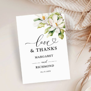 Merci Mariage floral élégant de Magnolia blanc