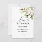 Merci Mariage floral élégant de Magnolia blanc (Devant)