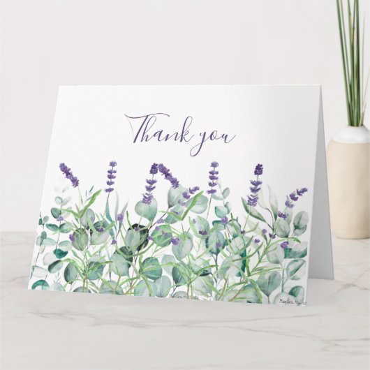Merci Mariage floral Lavender Eucalyptus (Devant)