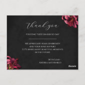 Merci Mariage Gothique Lily Floral Pour Carte (Dos)