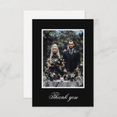 Merci Mariage gothique Squelette noir et blanc (Devant / Derrière)