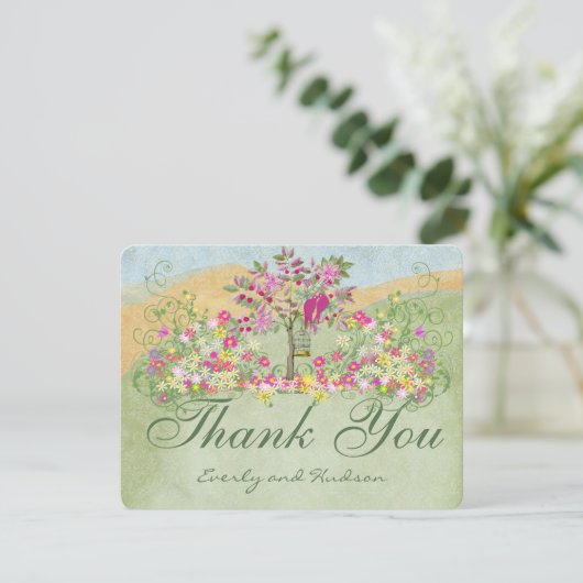 Merci Mariage Inséparable rose (Debout devant)