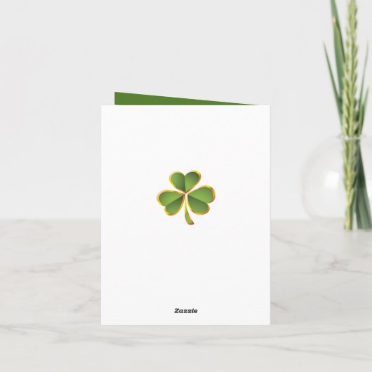 Merci mariage irlandais à rayures blanches vertes (Dos)