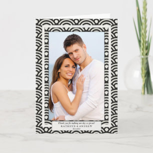 Merci Mariage japonais Seigaiha/texte personnalisé