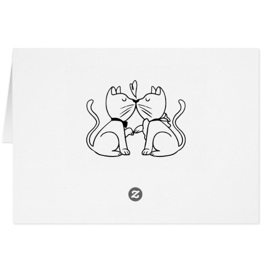 Merci Mariage Kittens Tan Aquarelle (Dos Horizontal)