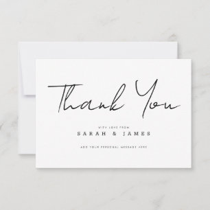 Merci Mariage minimaliste moderne