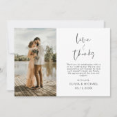 Merci Mariage minimaliste Photo simple (Devant)