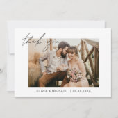 Merci Mariage minimaliste Photo simple (Devant)