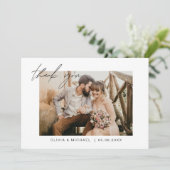 Merci Mariage minimaliste Photo simple (Debout devant)