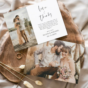 Merci Mariage minimaliste Photo simple