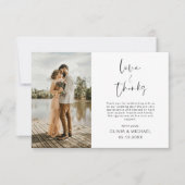 Merci Mariage minimaliste Photo simple (Devant)