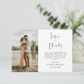 Merci Mariage minimaliste Photo simple (Debout devant)