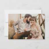 Merci Mariage minimaliste Photo simple (Dos)