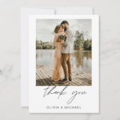 Merci Mariage minimaliste Photo simple (Devant)