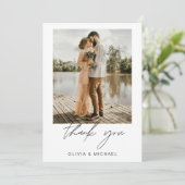 Merci Mariage minimaliste Photo simple (Debout devant)