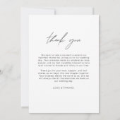 Merci Mariage minimaliste Photo simple (Dos)