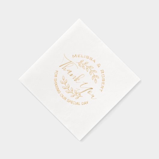 Merci Mariage moderne feuille (Droite)