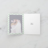 Merci mariage moderne gris chevron, vert menthe (Intérieur)