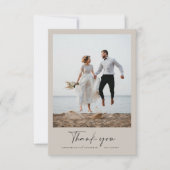 Merci Mariage moderne minimaliste gris script (Devant)