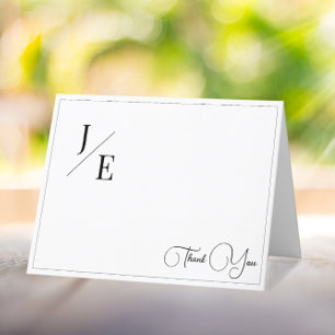 Merci Mariage monogramme minimal BLANCHE