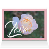 Merci mariage Monogramme Pastel Rose rose (Intérieur Horizontal (Haut))