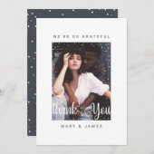 Merci Mariage Noël Carte photo de Noël (Devant / Derrière)