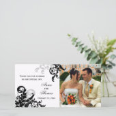 Merci Mariage noir et argenté (Debout devant)