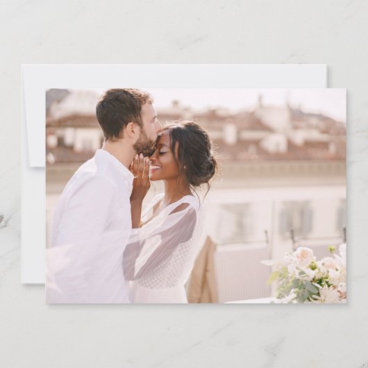 Merci Mariage noir Photo simple Élégant (Dos)