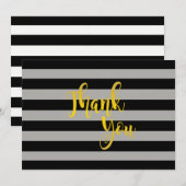 Merci Mariage or noir rayé (Devant / Derrière)
