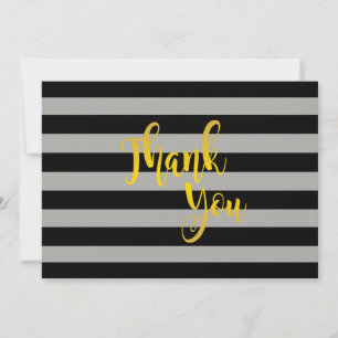 Merci Mariage or noir rayé