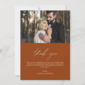 Merci Mariage orange brûlé 2 photos (Dos)