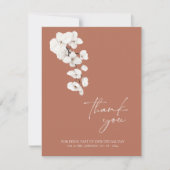 Merci Mariage orchidée en terre cuite moderne (Devant)