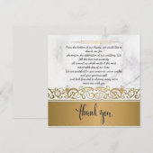 Merci Mariage orné marbisé (Devant / Derrière)