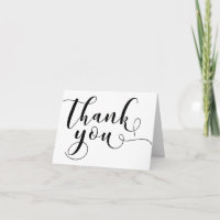 Merci Mariage Orné Typographie Noir 1