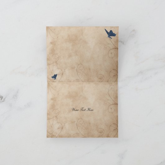 Merci mariage papillon vintage (Intérieur)