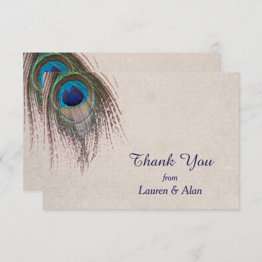 Merci Mariage Peacock (Devant / Derrière)