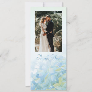 Merci mariage photo carte hydrangea