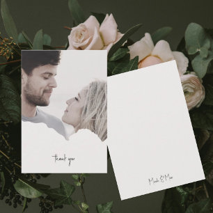 Merci Mariage photo Cream Personnalisé Couple