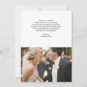 Merci Mariage photo simple et élégant (Dos)