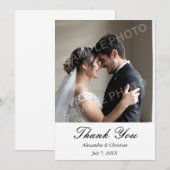 Merci Mariage photo simple et élégant (Devant / Derrière)