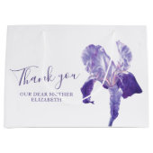 Merci mariage pourpre iris mère de faveur sac (Devant)