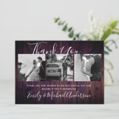 Merci Mariage PURPLE Rustic PHOTO Collage (Debout devant)