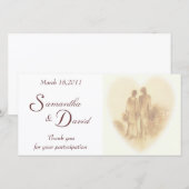 Merci Mariage romantique (Devant / Derrière)
