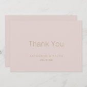 Merci Mariage rose-beige minimaliste (Devant / Derrière)