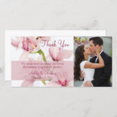 Merci Mariage rose cymbidium orchidée (Devant / Derrière)